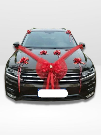 Elegante und Romantische Hochzeitsautodekoration