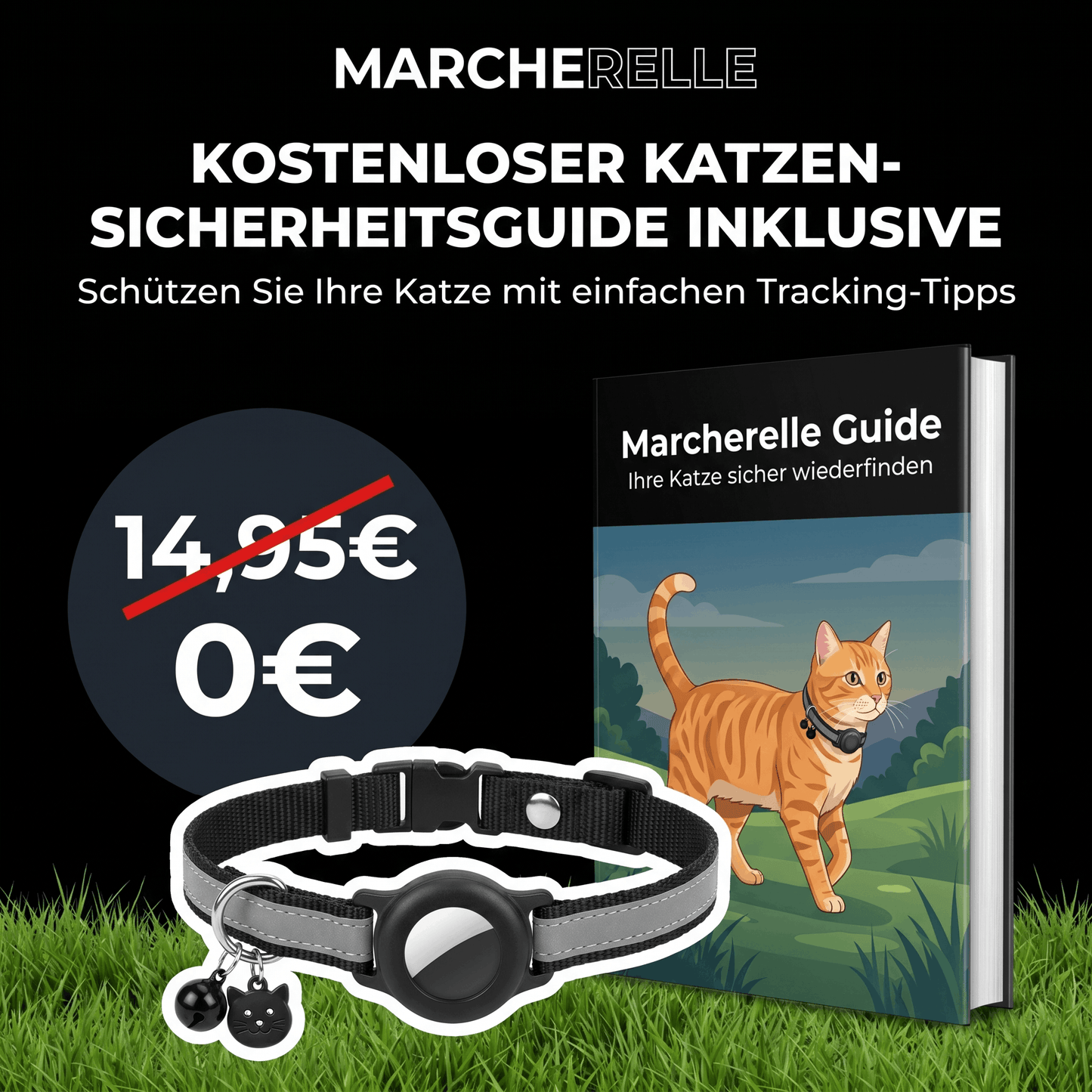 Macherelle™ – GPS-Halsband für Katzen Kein Abonnement | Kompatibel mit iOS & Android