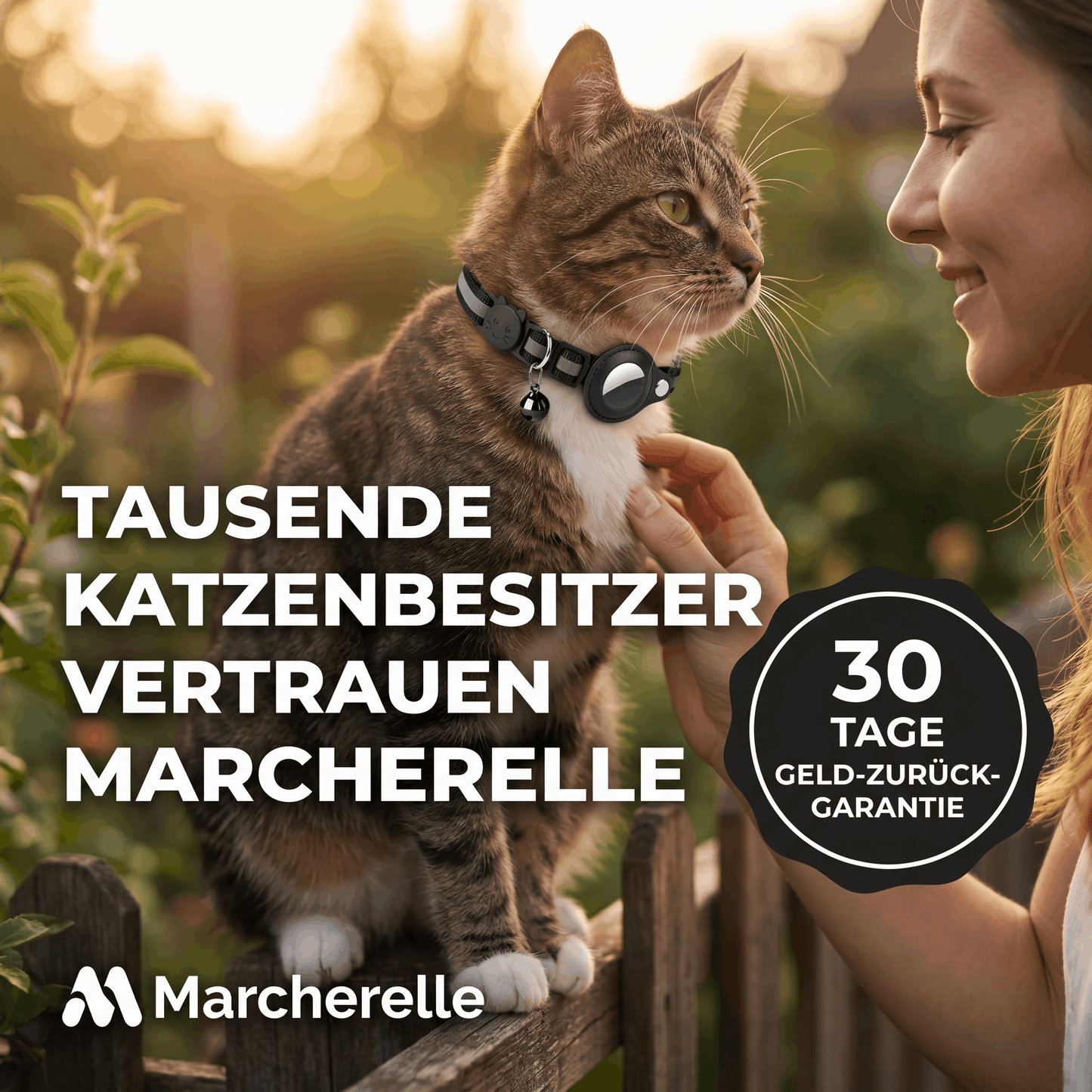 Macherelle™ – GPS-Halsband für Katzen Kein Abonnement | Kompatibel mit iOS & Android