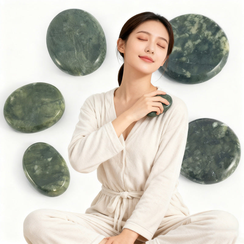 Warme Massage-Steine aus natürlichem Jade