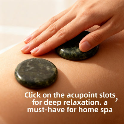 Warme Massage-Steine aus natürlichem Jade