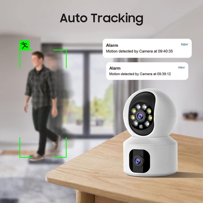Marcherelle™ – WLAN-Sicherheitskamera mit Doppelobjektiv und HD-Sicht