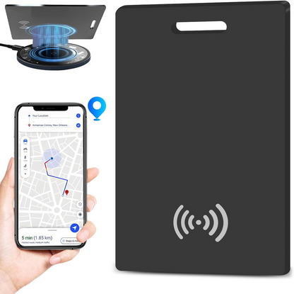 Marcherelle™ – Wiederaufladbare Portfoliokarte zur Nachverfolgung, Kompatibel mit Apple Find My