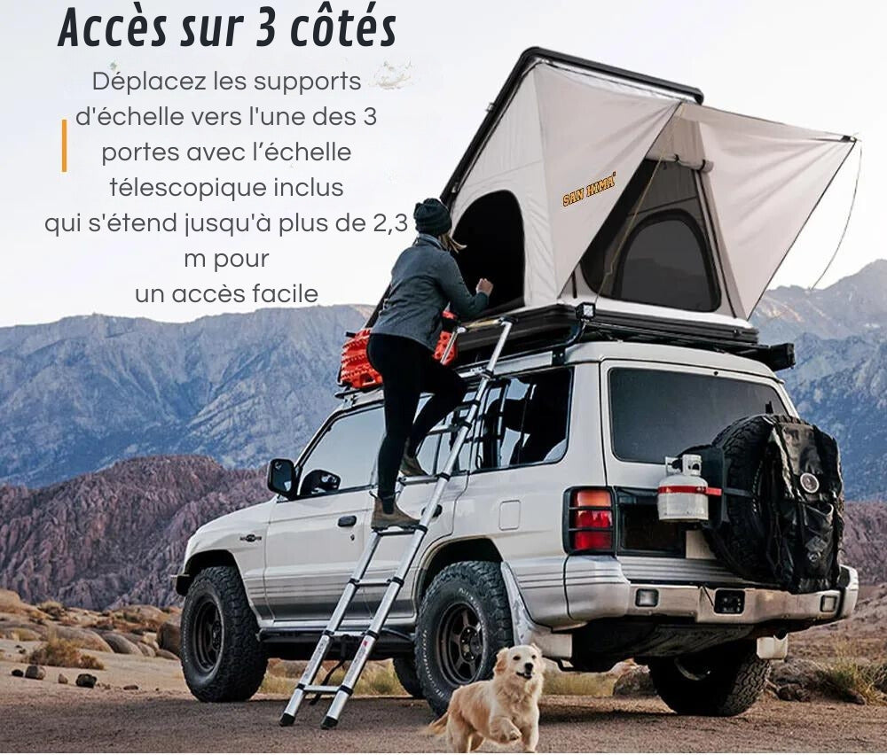 Dachzelt mit hoher Steifigkeit für komfortables Camping