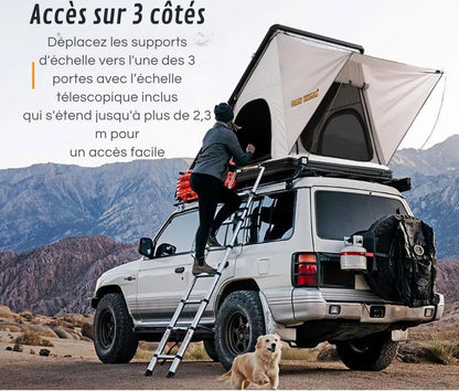 Dachzelt mit hoher Steifigkeit für komfortables Camping
