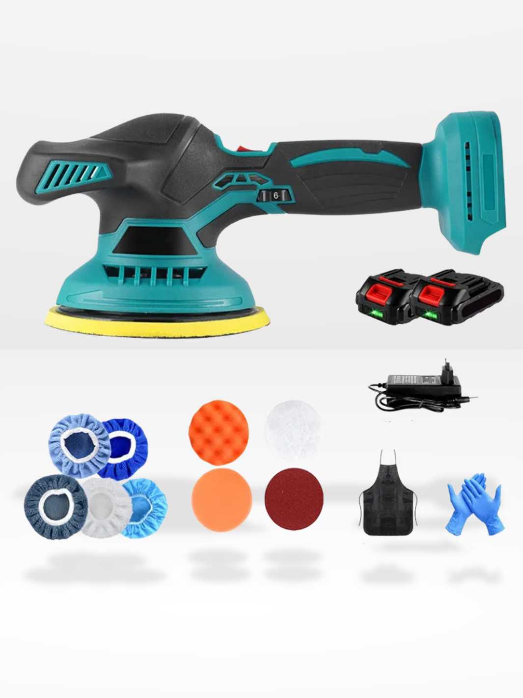 Professionelle Akku-Poliermaschine mit einstellbarer Leistung