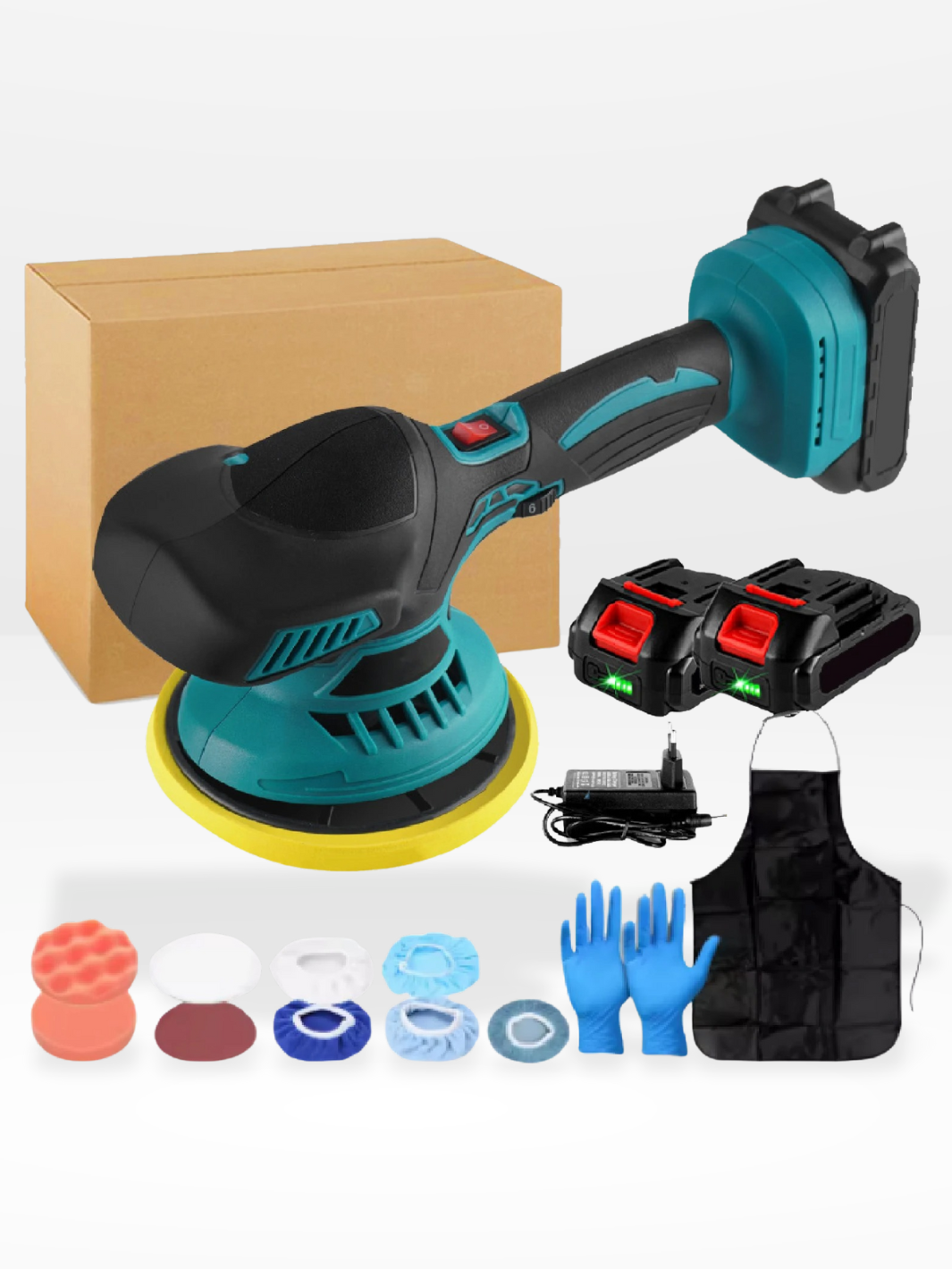 Professionelle Akku-Poliermaschine mit einstellbarer Leistung