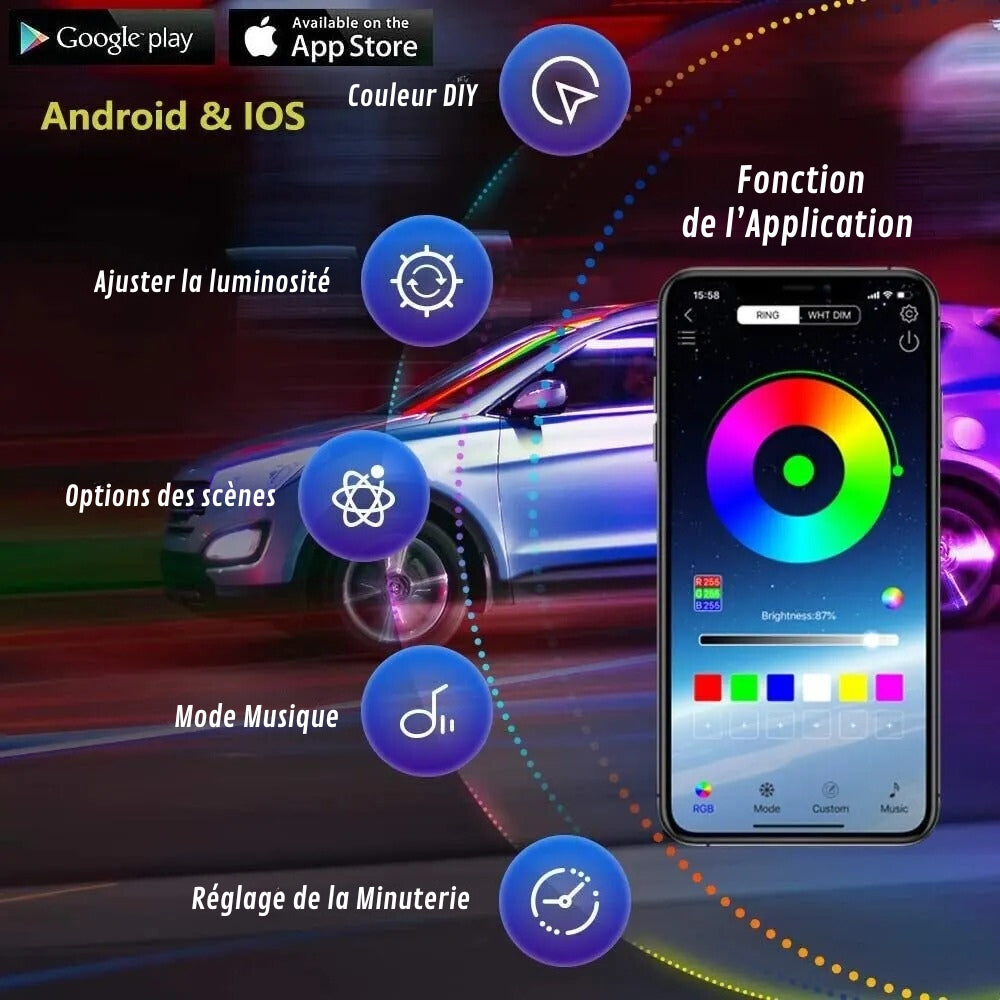 Futuristisches Design LED-Unterbodenbeleuchtung fürs Auto