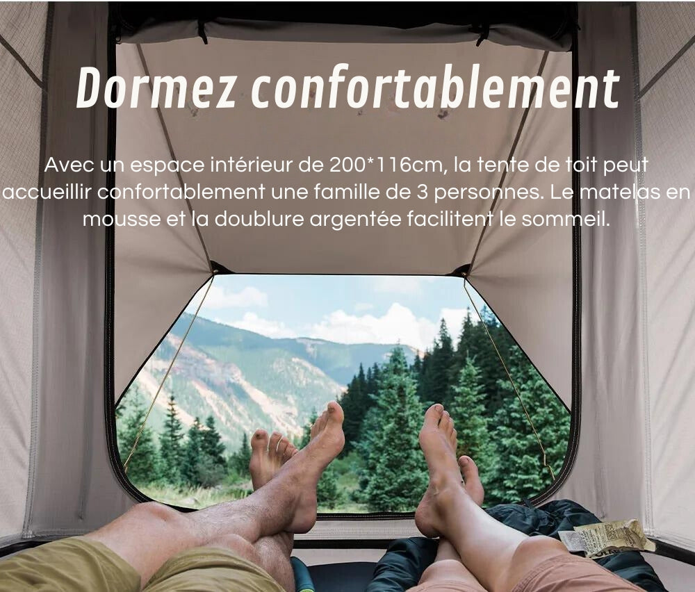 Dachzelt mit hoher Steifigkeit für komfortables Camping
